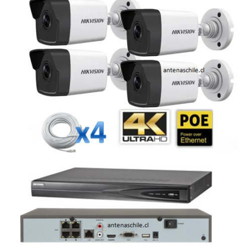 Kit 4 Cámaras IP 2m 1Tera