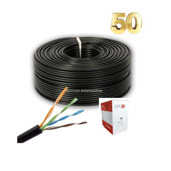 Rollo 50m 100% cobre cat5e