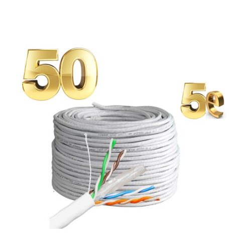 Rollo 50m 100% cobre UTP cobre