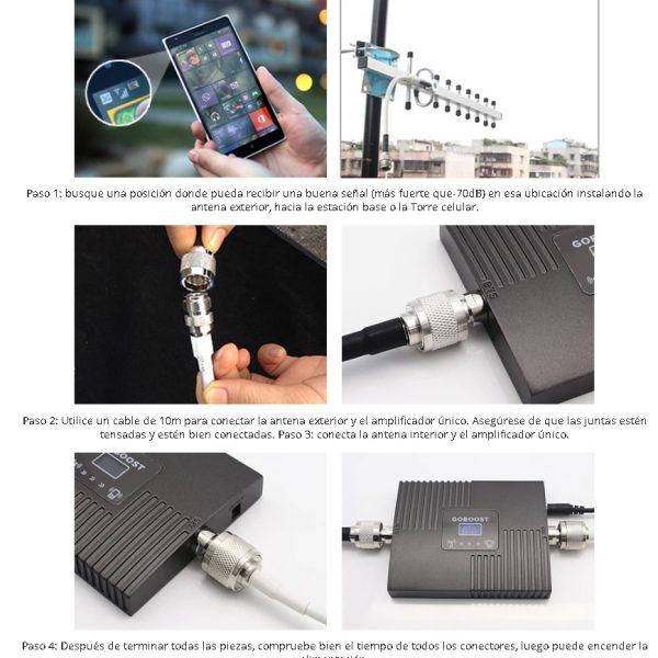 Amplificador señal celular 4G banda 7