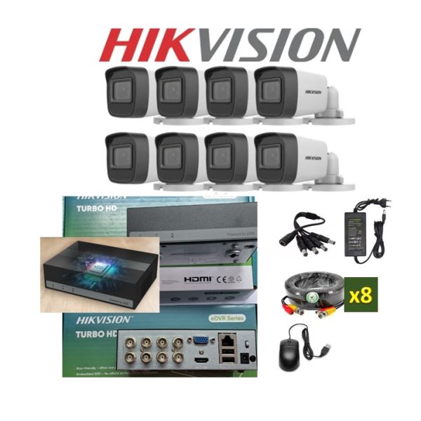 Kit 8 Camaras eDVR disco ssd