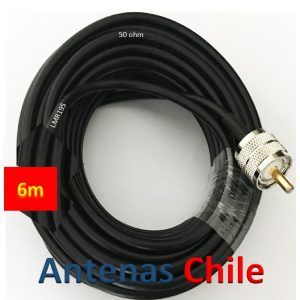 Cable Coaxial Pl259 en 1 extremo 6m