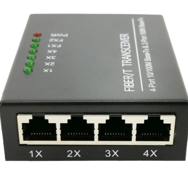 Convertidor de medios optico a 4 Lan