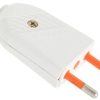 Enchufe macho 2P blanco