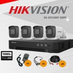 Kit 4 Cámaras Hikvision 1080p Disco 1T