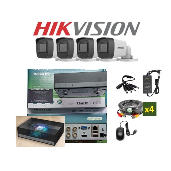 Kit 4 Camaras eDVR disco ssd