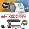 Kit 4 Cámaras Hikvision 5M 3K Disco 1Tera
