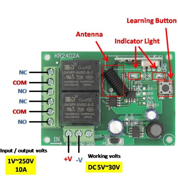 Rele 5V 30v 2 ch 1 Control