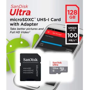 Memoria Sandisk micro SD 128g clase 10