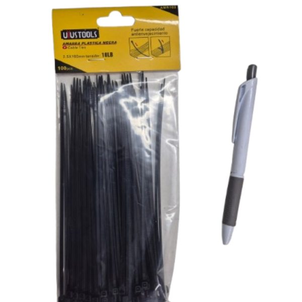Amarra Plástica 2,5 x 160 mm x 100 unidades