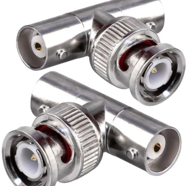 Conector T BNC Macho 2 BNC Hembra