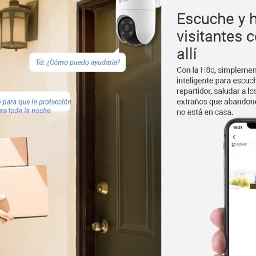 Cámara PT Wi-Fi Ezviz H8C Pro 2K IA con Audio