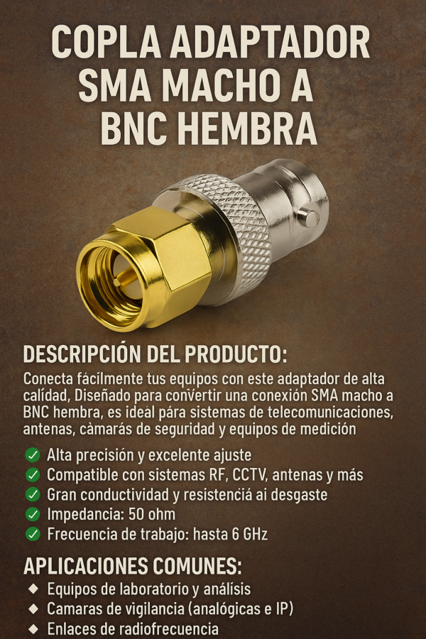 Sma Macho a BNC Hembra - Imagen 5