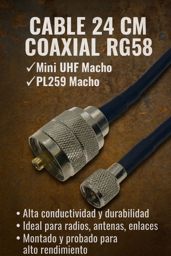Mini UHF a Pl259 24 cm - Imagen 2
