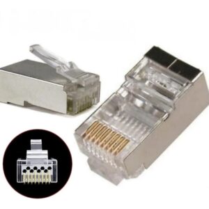 Conector rj45 cat6 100u blindado