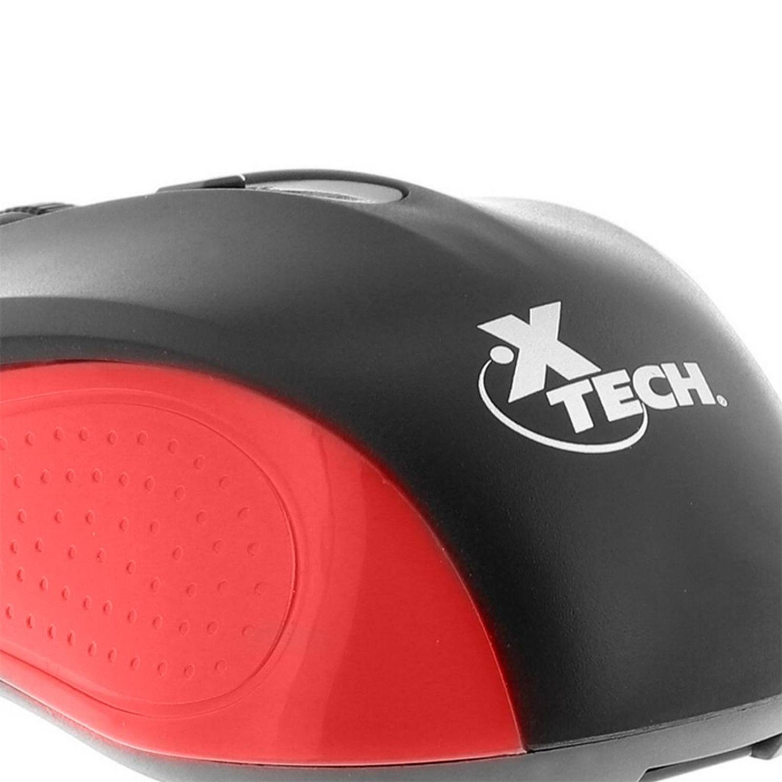 Mouse inalámbrico 1600DPI 4 botones rojo Xtech - Imagen 5