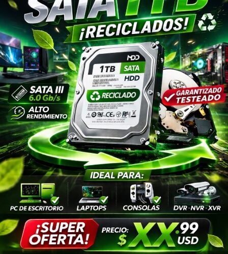 Disco Duro 1 Tera Reciclado para DVR SATA 3.5