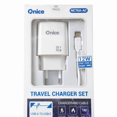 Cargador USB C 12W con Cable 1 Metro