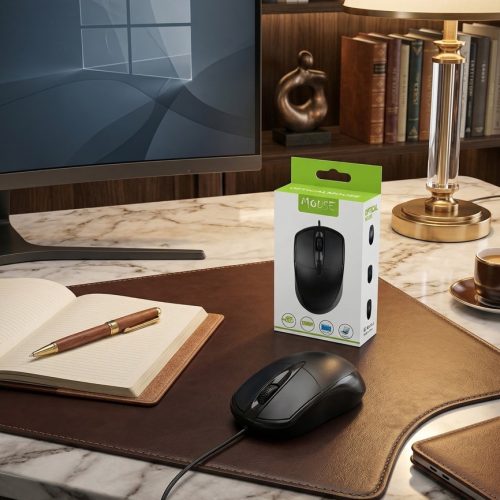 Mouse Alámbrico USB Negro M-045