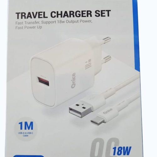 Cargador USB C Rápido 18W con Cable 1 Metro