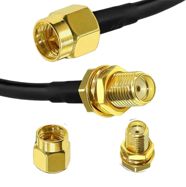 Cable Coaxial SMA Macho a SMA Hembra 1 Metro – LMR195 - Imagen 7